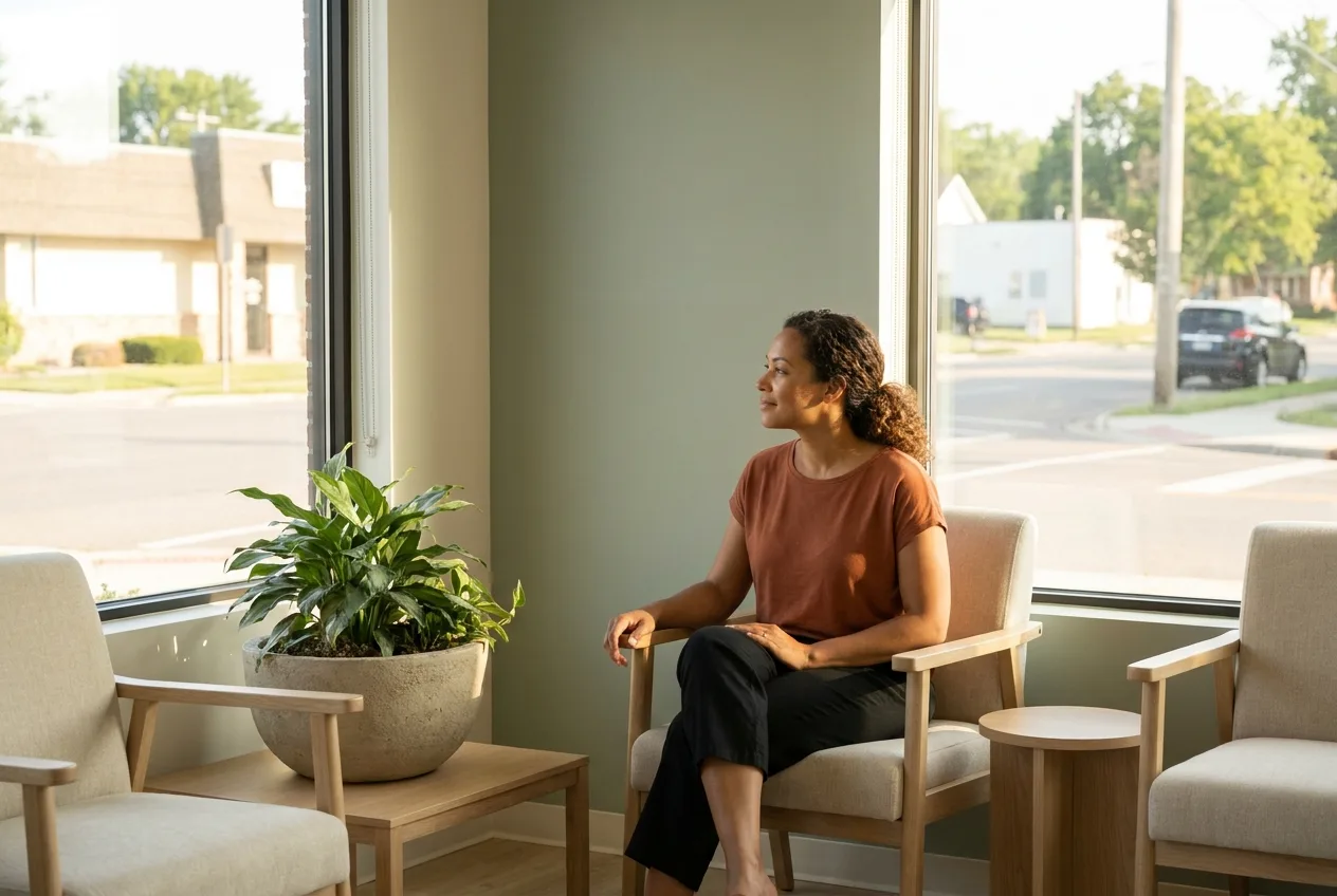 The waiting area in a practice