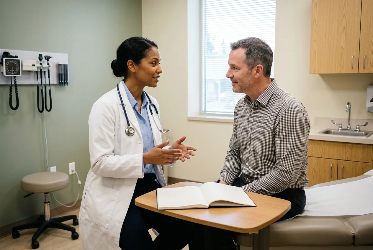A consultation in a clinic